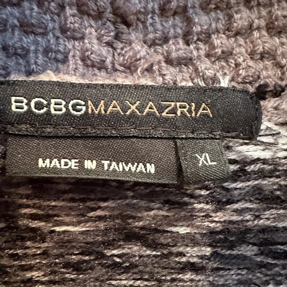 Vintage BCBGMAXAZRIA Y2K Southwestern Aztec Tribal Open Cardigan Sweater Size XL - Picture 9 of 12